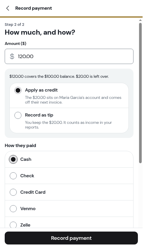 The overpayment choice