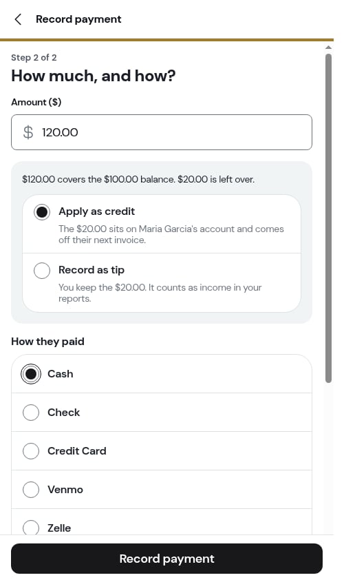 The overpayment choice