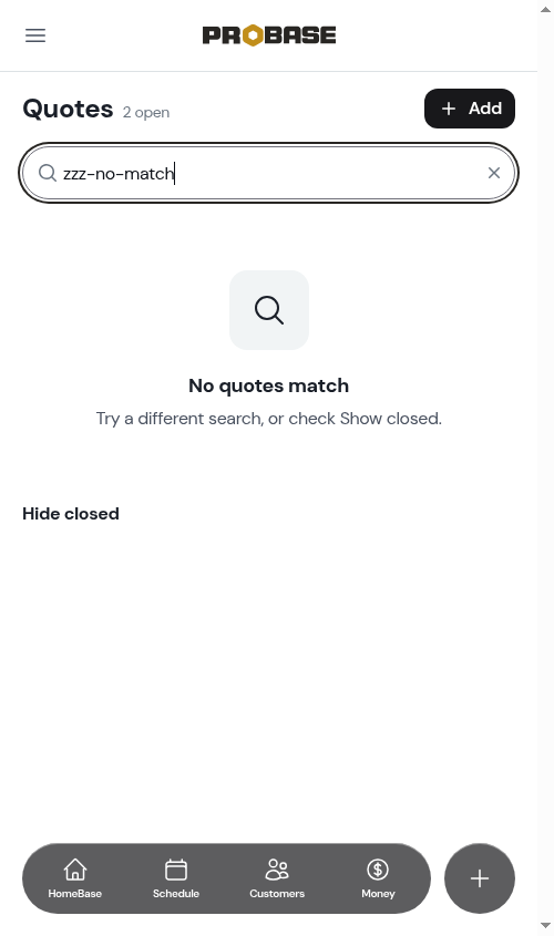 No results