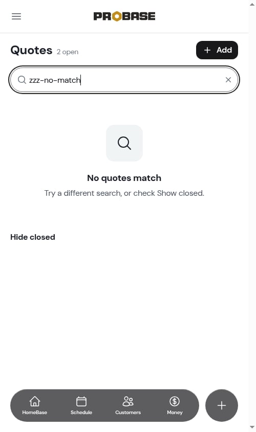 No results