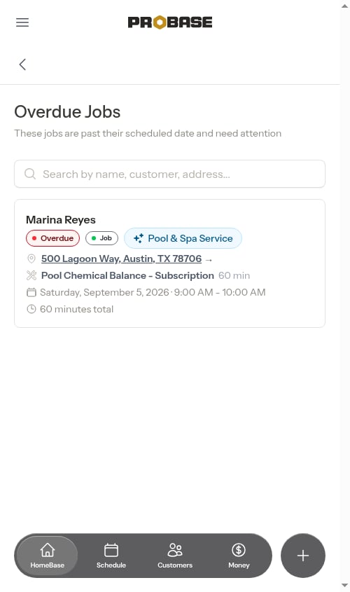 Trade chip on the overdue jobs list