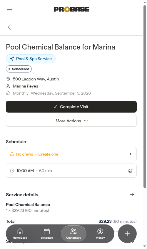 Trade chip on the job detail page
