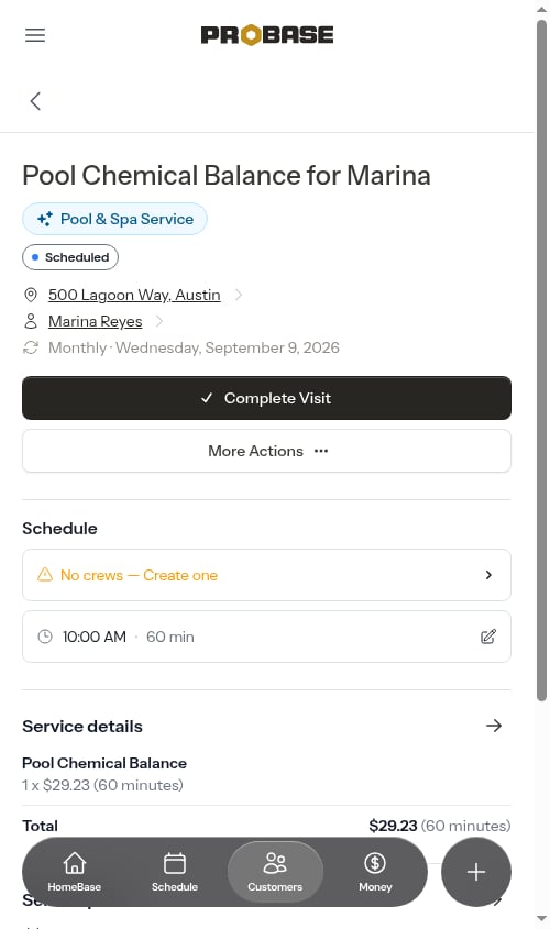 Trade chip on the job detail page