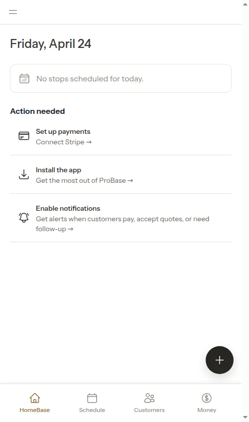 Install the app in action needed
