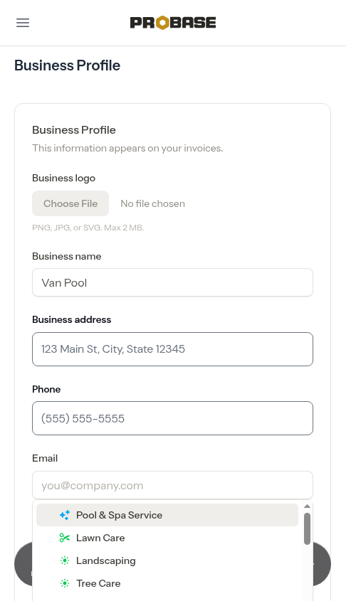Add-a-trade picker open