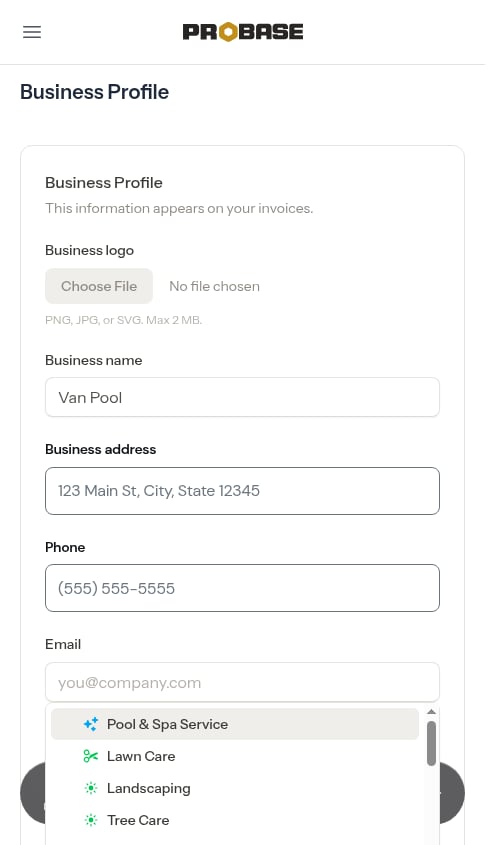 Add-a-trade picker open