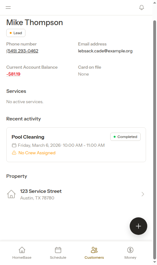 Billing entry created automatically after completion