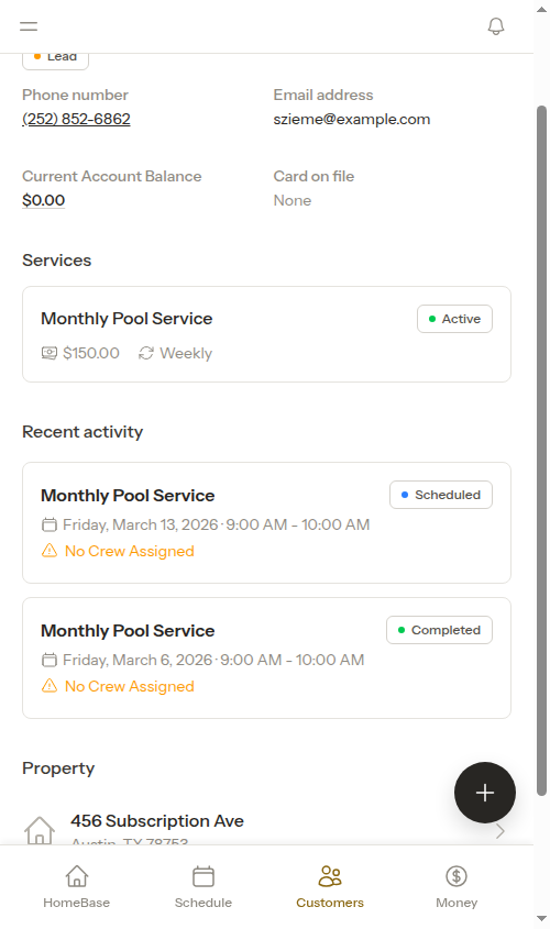 No billing entry created for subscription appointments