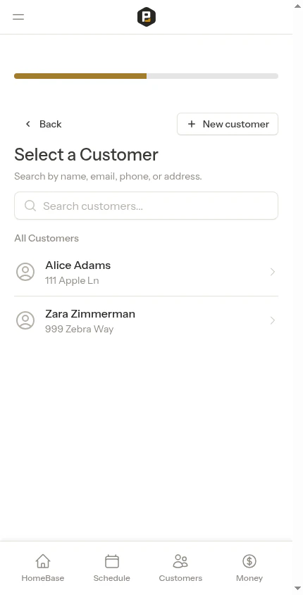 Customer step