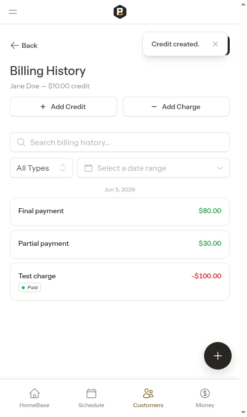 Charge paid after full coverage