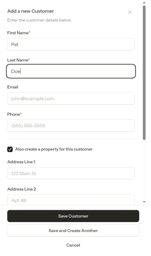 Validation error when phone is left empty