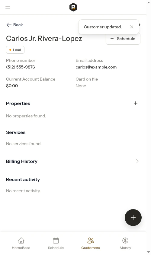 After save on show page