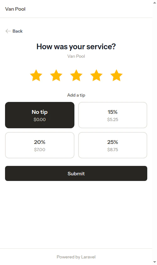 Review filled with stars