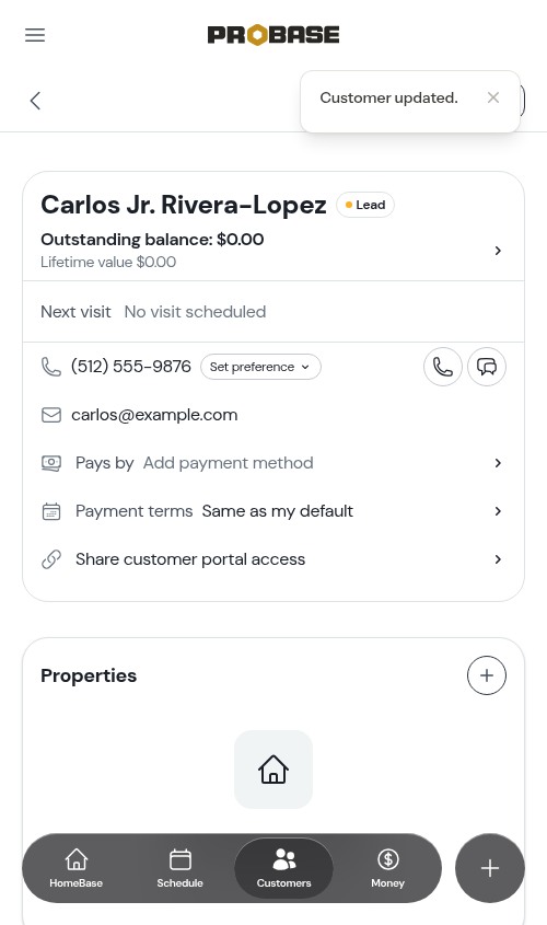 After save on show page