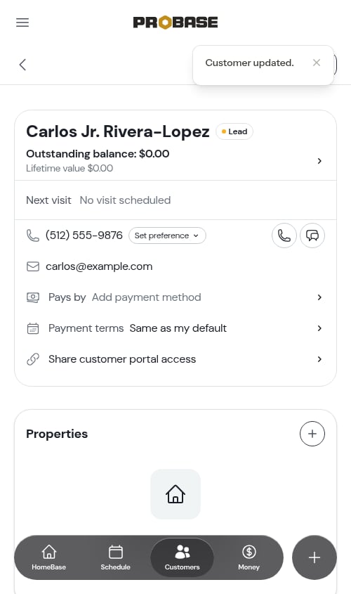 After save on show page
