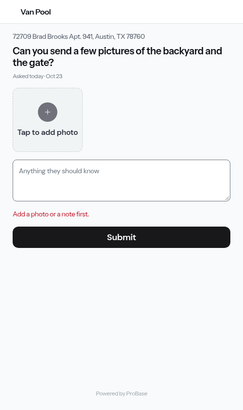 Submitting with nothing added