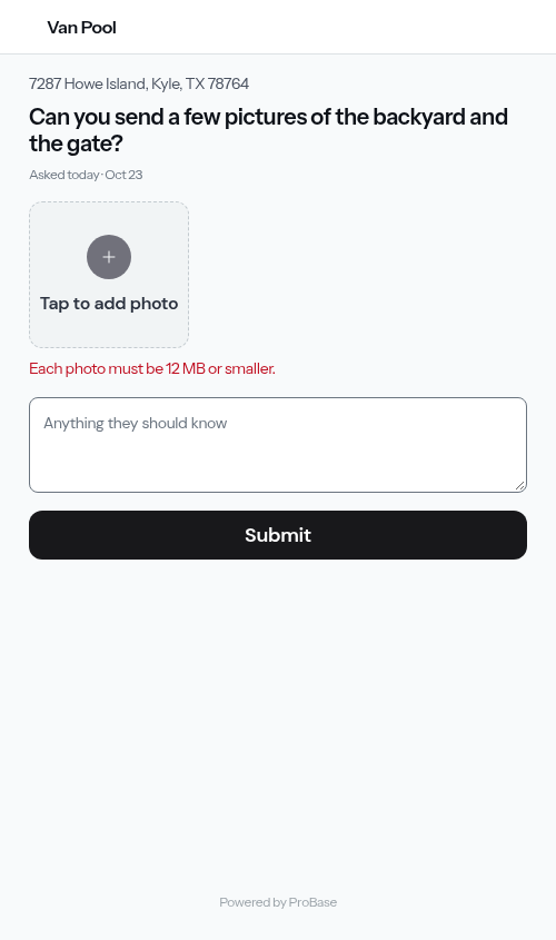 A photo over the size limit