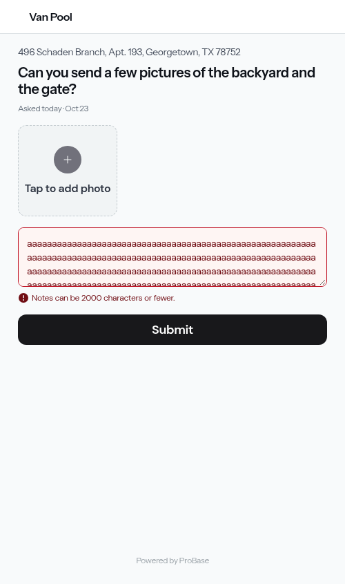 A note over the length limit