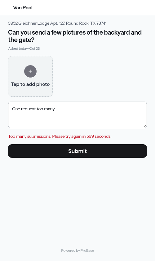 Too many submissions in a row