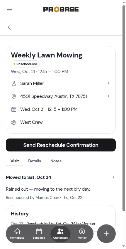 A rescheduled visit