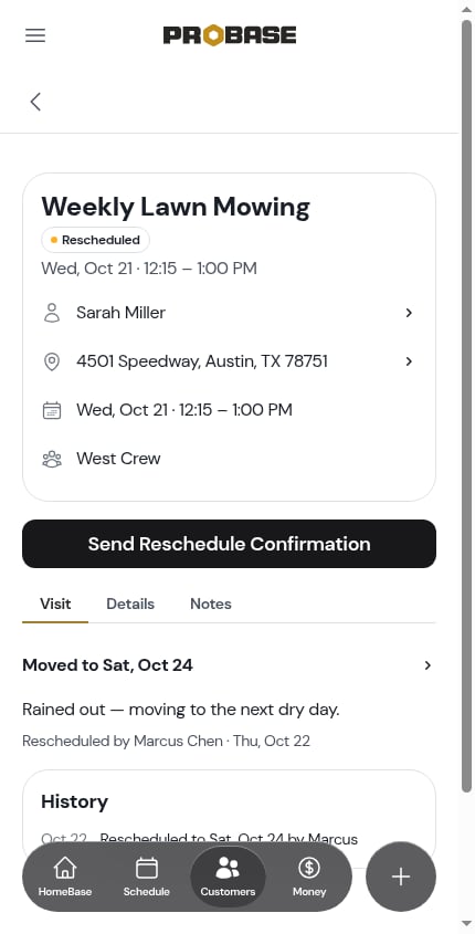A rescheduled visit