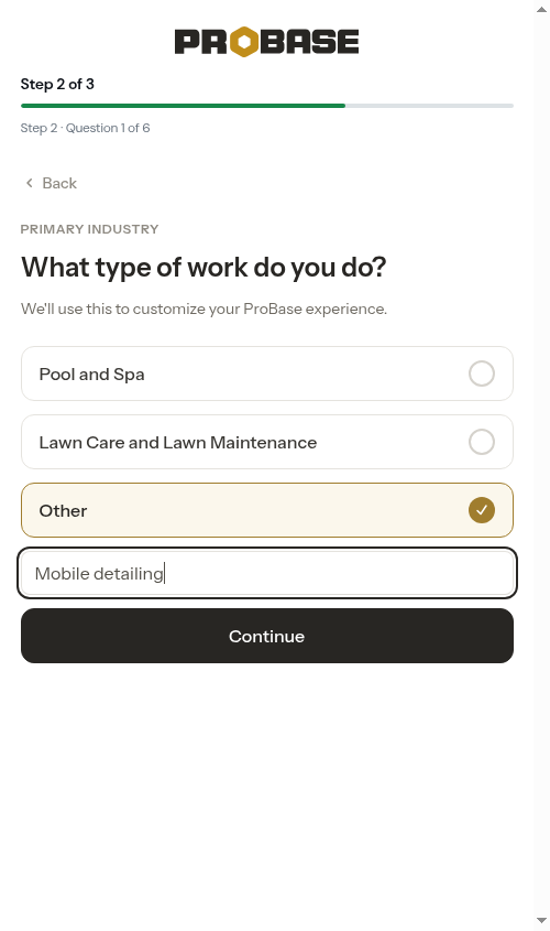 Other industry reveals a text box