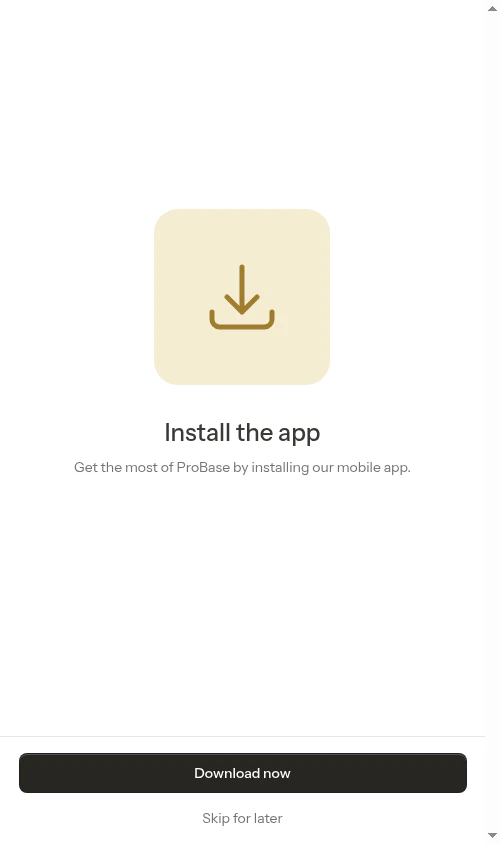 Install step in onboarding