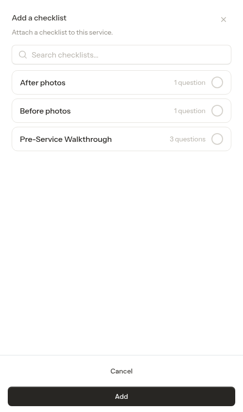 Checklist picker