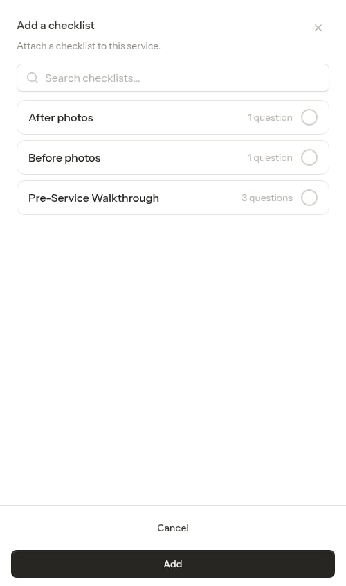 Checklist picker