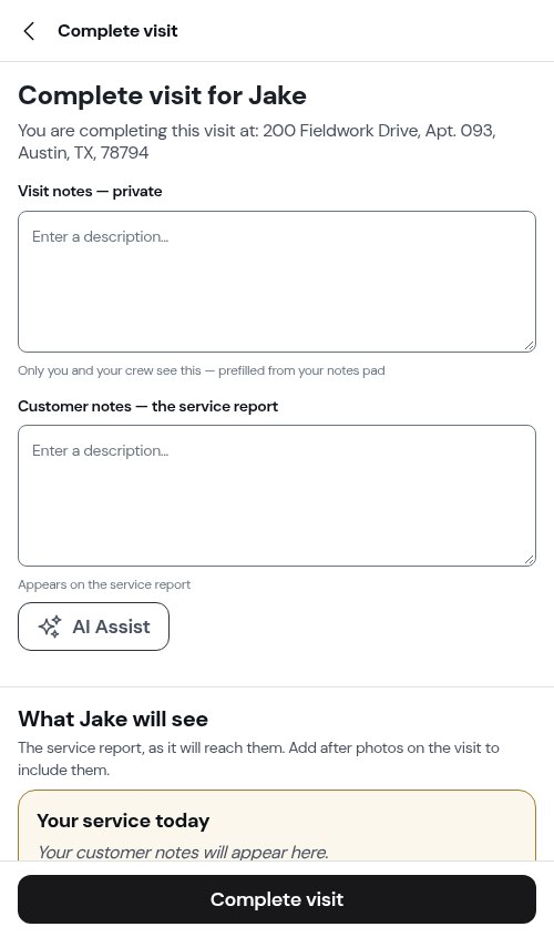 A cancelled job — no scheduling step