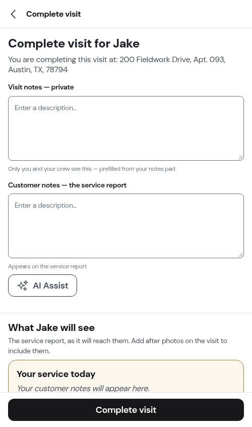 A cancelled job — no scheduling step