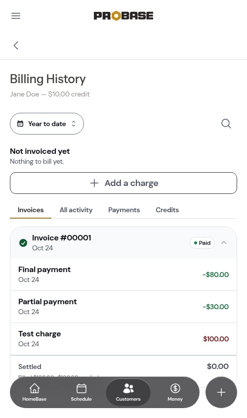 Charge marked as paid after full coverage