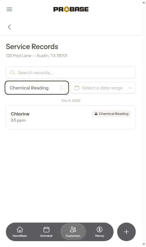 Filter by chemical reading