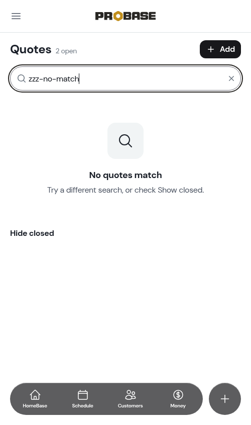 No results