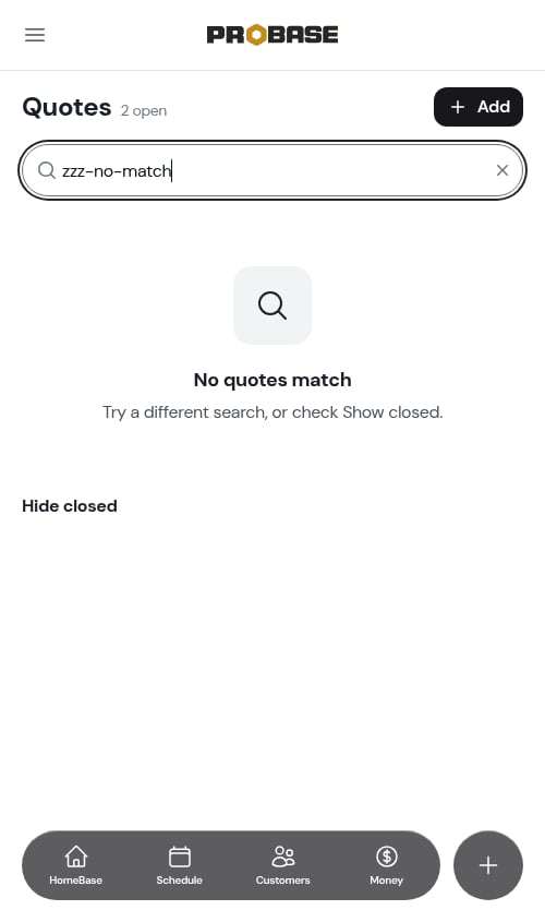 No results