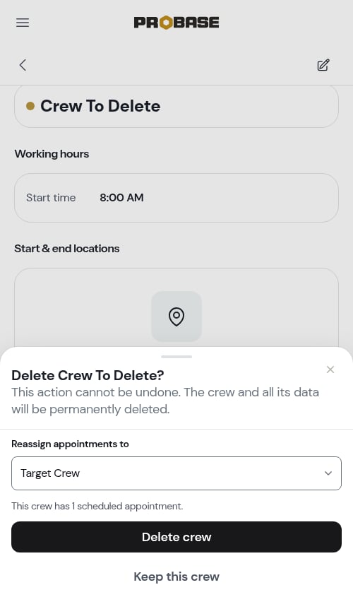 Reassign appointments on delete