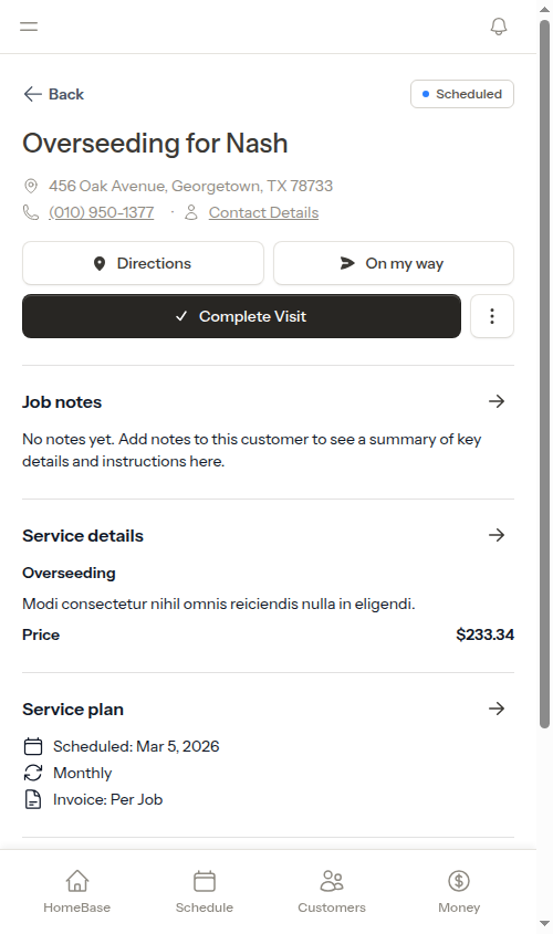 Next stop detail page
