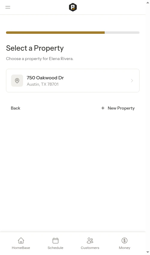 Property step