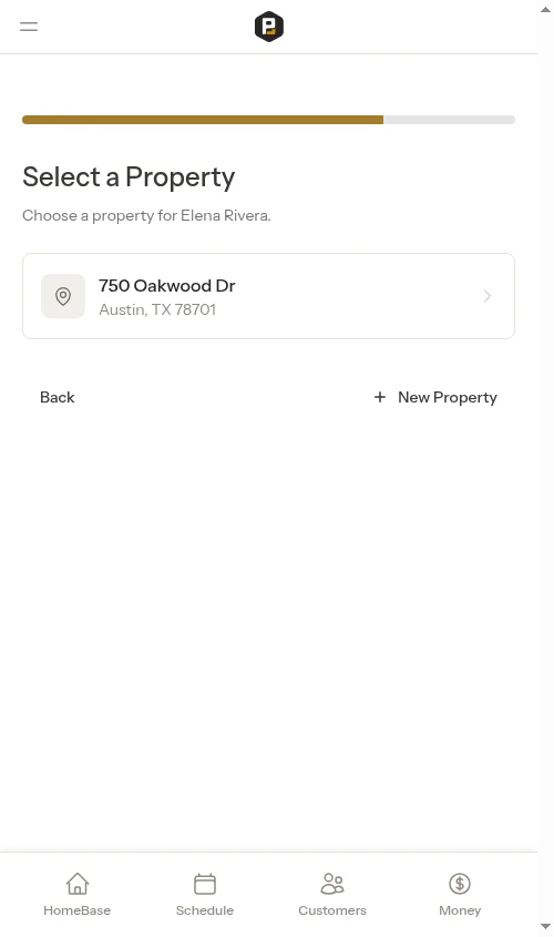 Property step