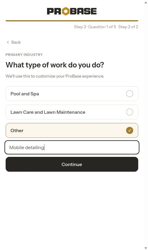 Other industry reveals a text box