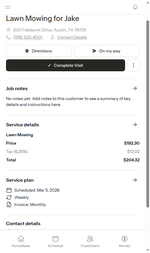 Appointment page overview