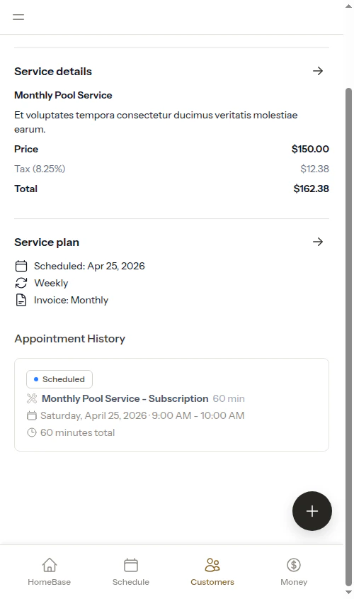 Before completing a subscription appointment