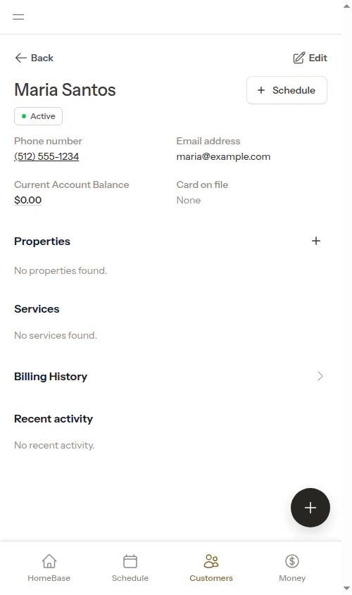 Customer profile overview