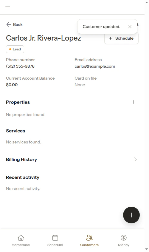 After save on show page