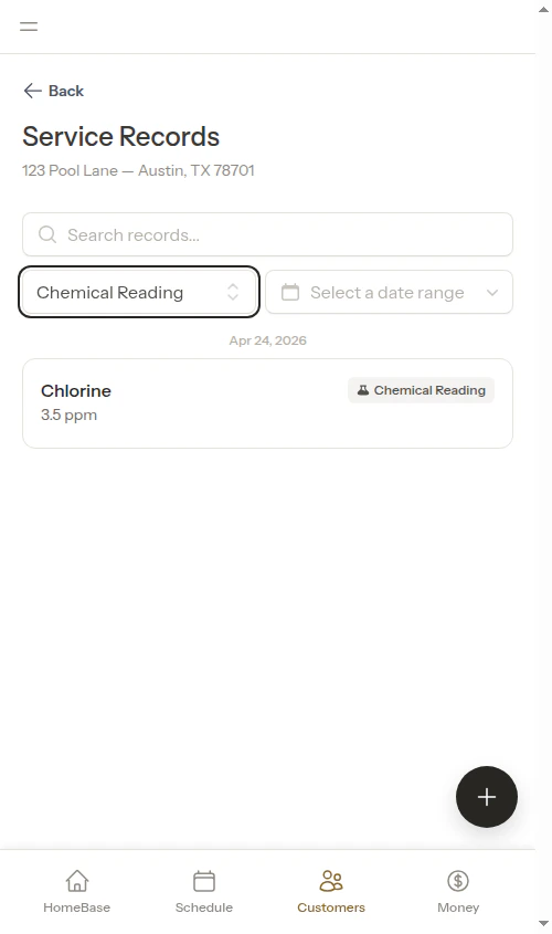 Filter by chemical reading