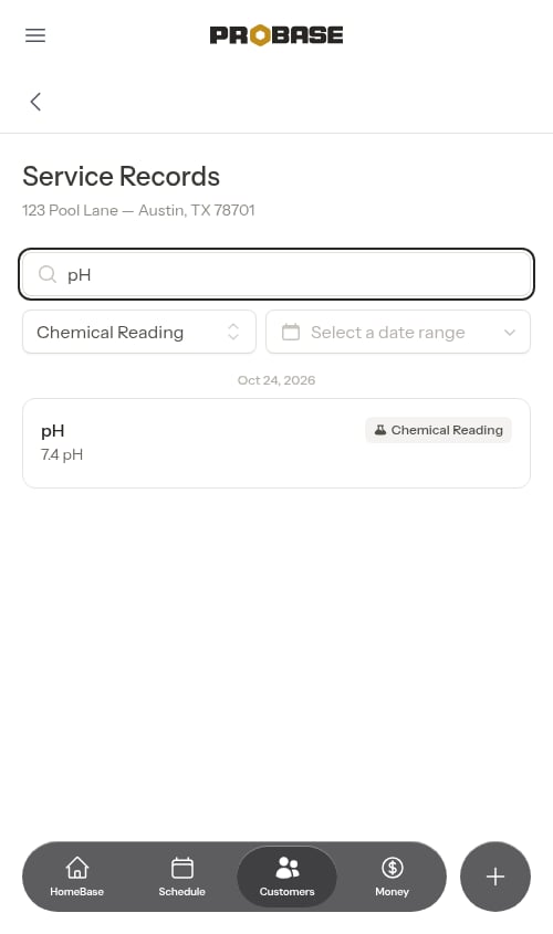 Combined type and search