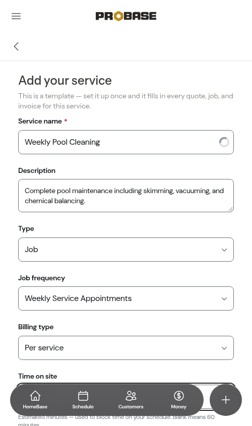 Create form filled complete