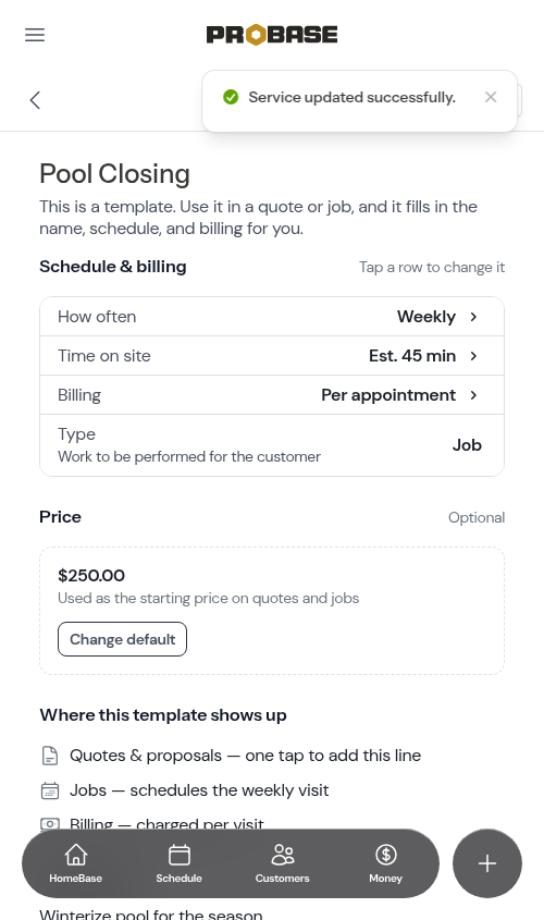 After price update