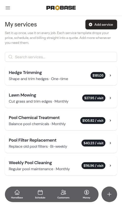 Full catalog before searching
