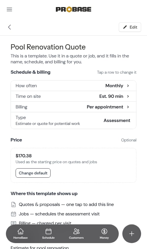 Show page assessment type